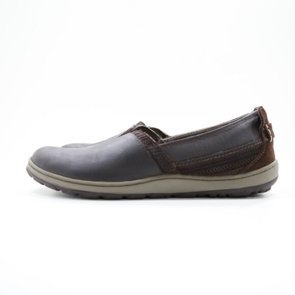 Merrell Ashland Brown Leather Casual Slip On Flats - 8.5 - Picture 1 of 7